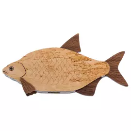 Домино из карельской березы "Лещ"