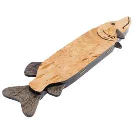 Домино из карельской березы "Щука"