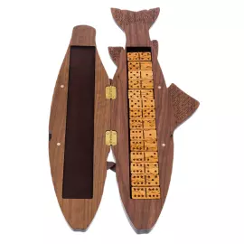 Домино из карельской березы "Форель"