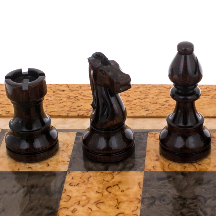 Karelian birch chess "Classic"