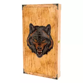 Karelian birch backgammon "Wolf"