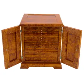 Шкатулка-шкафчик из карельской березы "Нумизмат"