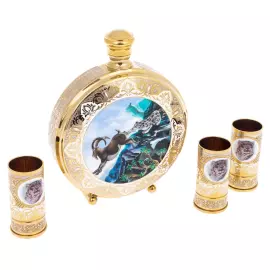 Набор охотника с флягой "Охота" на 3 персоны, Златоуст