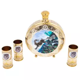 Набор охотника с флягой "Охота" на 3 персоны, Златоуст