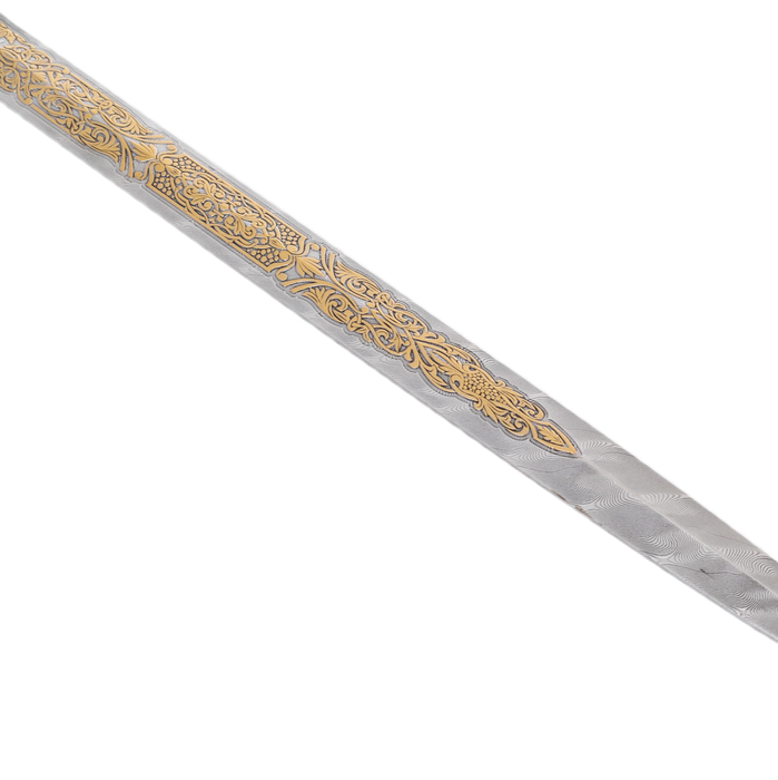 Souvenir dirk "Russia" with cubic zirconia, Zlatoust