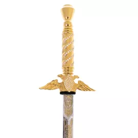 Кортик сувенирный "Россия" с фианитами, Златоуст