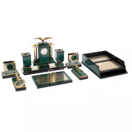 Malachite writing set "Eagle" Zlatoust
