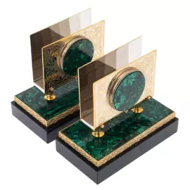 Malachite writing set "Eagle" Zlatoust