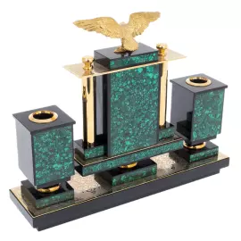 Malachite writing set "Eagle" Zlatoust