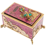 Rhodonite casket "Tenderness" with chrysoprase, Zlatoust