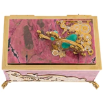 Rhodonite casket "Tenderness" with chrysoprase, Zlatoust