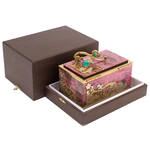 Rhodonite casket "Tenderness" with chrysoprase, Zlatoust
