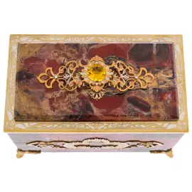 Шкатулка из яшмы "Страсть" с цитрином, Златоуст