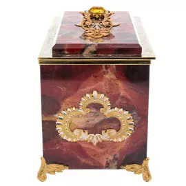 Шкатулка из яшмы "Страсть" с цитрином, Златоуст