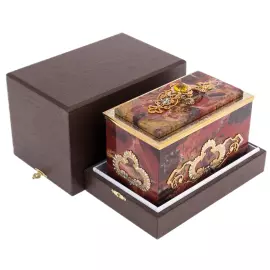 Шкатулка из яшмы "Страсть" с цитрином, Златоуст