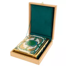 Коран с малахитом "Солнце Востока" на арабском языке, Златоуст