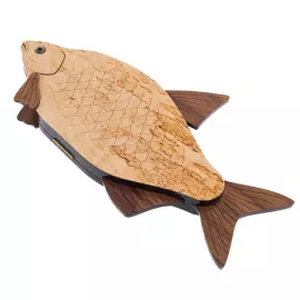 Домино из карельской березы "Лещ"