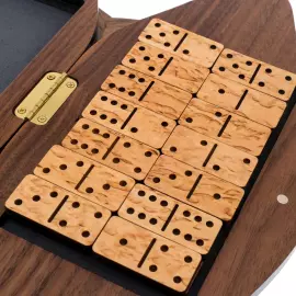 Домино из карельской березы "Лещ"