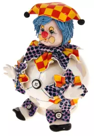 Статуэтка "Клоун - копилка", цвет: разноцветный