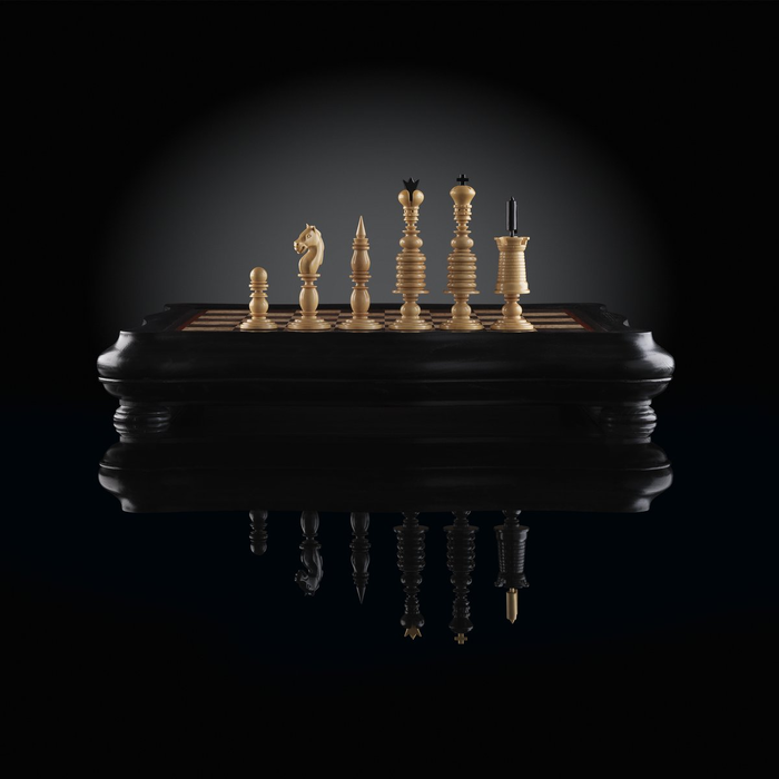Ashlar chess "Barleycorn Luxury Empire" boxwood figures