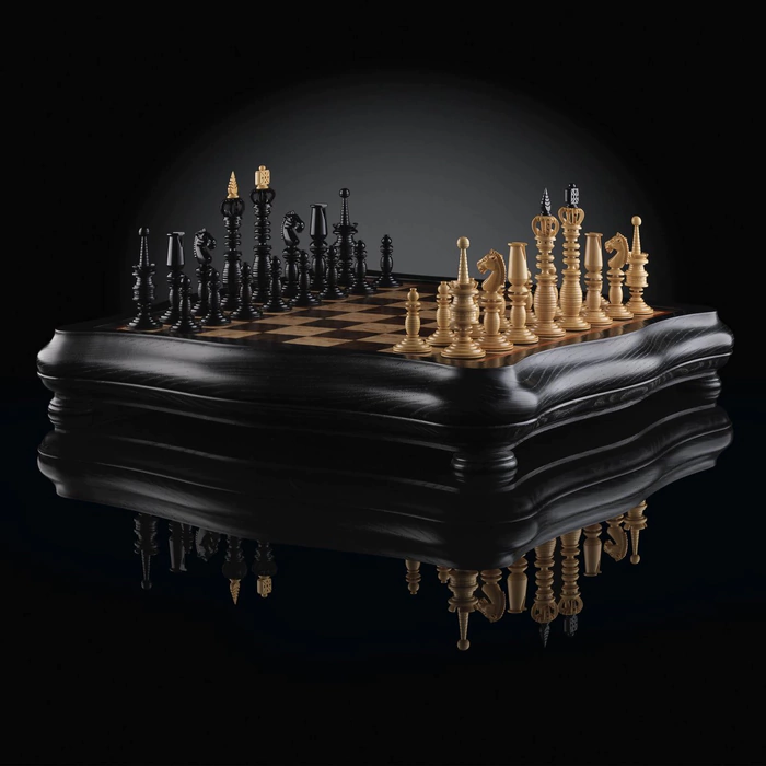 Chess made of ash "Calvert Lux Empire"