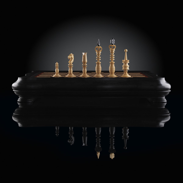 Chess made of ash "Calvert Lux Empire"