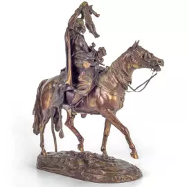 Скульптура бронзовая "Араб со львятами"