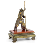 Bronze sculpture "Samurai with a spear"