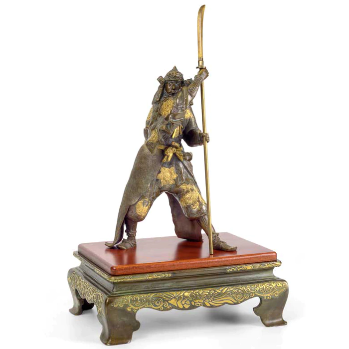 Bronze sculpture "Samurai with a spear"