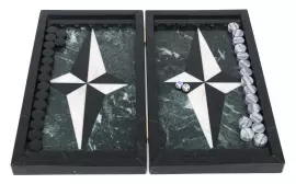 Нарды из гранита и змеевика "Звезда"