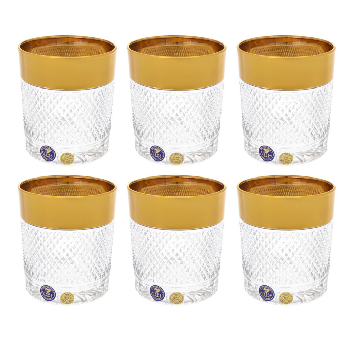 Crystal Heart Crystal Water Glasses Set for 6 persons