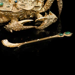 Икорница позолоченная "Краб золотой"