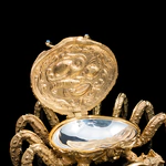 Икорница позолоченная "Краб золотой"