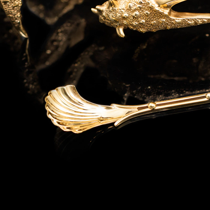 Gilded caviar bowl "Golden Crab"