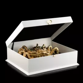 Икорница позолоченная "Краб золотой"