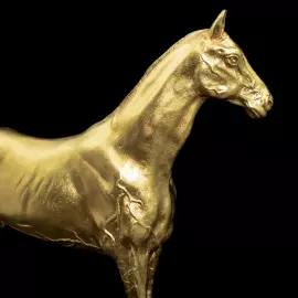 Статуэтка позолоченная "Конь. Ахалтекинец"