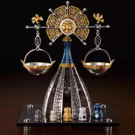 Сувенир из серебра "Знак зодиака - Весы"