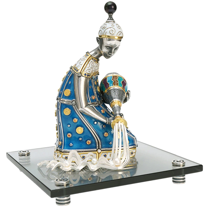 Souvenir made of silver - zodiac sign "Aquarius"