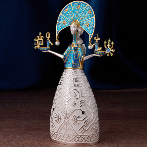 Jewelry souvenir "Snow Maiden" made of silver