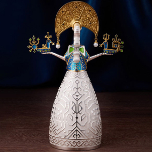 Jewelry souvenir "Snow Maiden" made of silver