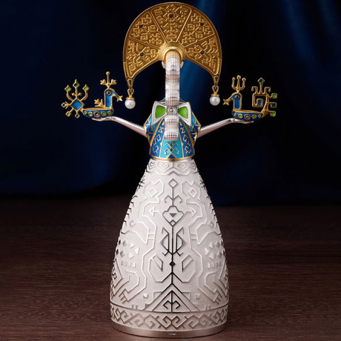 Jewelry souvenir "Snow Maiden" made of silver