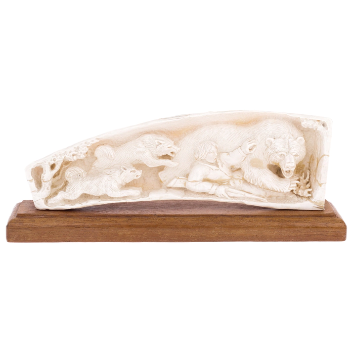 Composition of a mammoth tusk "Hunting"