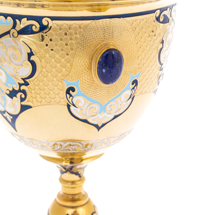 Lazur Cup with lapis lazuli, Zlatoust