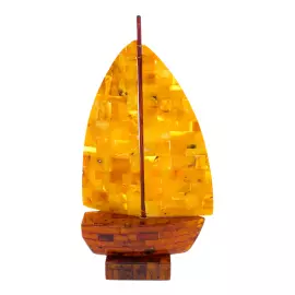 Сувенир из янтаря "Корабль" малый