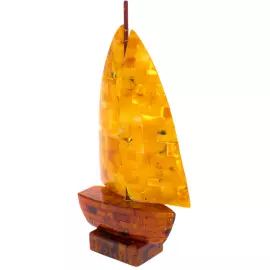 Сувенир из янтаря "Корабль" малый