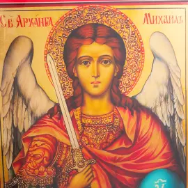 Икона на сусальном золоте "Архангел Михаил"