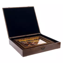 Икона масляная "Семистрельная" с сусальным золочением