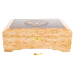 Шкатулка из карельской березы "Герб России"