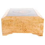 Шкатулка из карельской березы "Герб России"