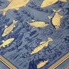 Gift set with a book and "Rybatsky" stacks for 4 persons